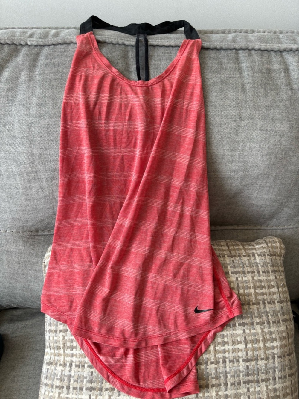Nike Coral Pink & Black Racerback Swim Coverup Tank - Picture 4 of 4